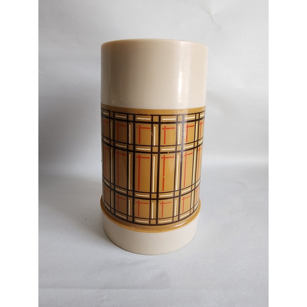 Vintage Aladdin's Best-Buy Plaid Wide-Mouth Thermos Bottle